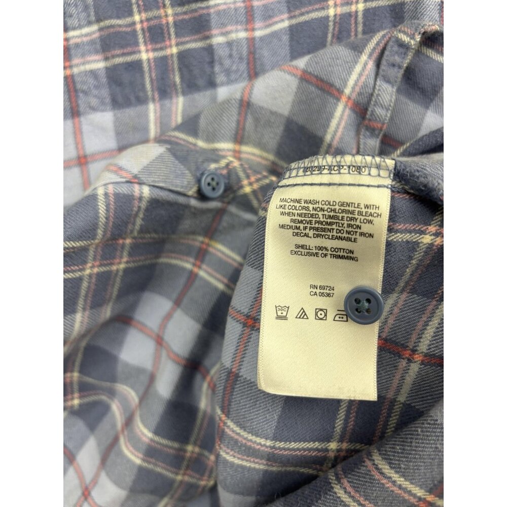 Columbia Shirt Womens Large Blue Gray Plaid Flannel Button Front Long Sleeve - Picture 6 of 7